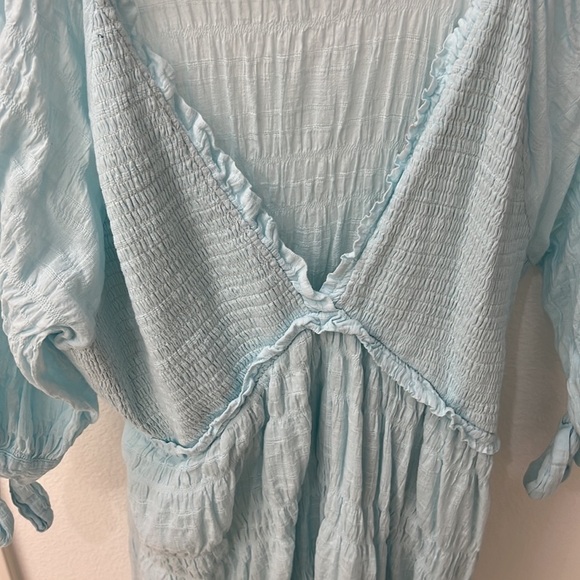 NEW Blue Smocked Lovers + Friends Dress - Picture 6 of 10